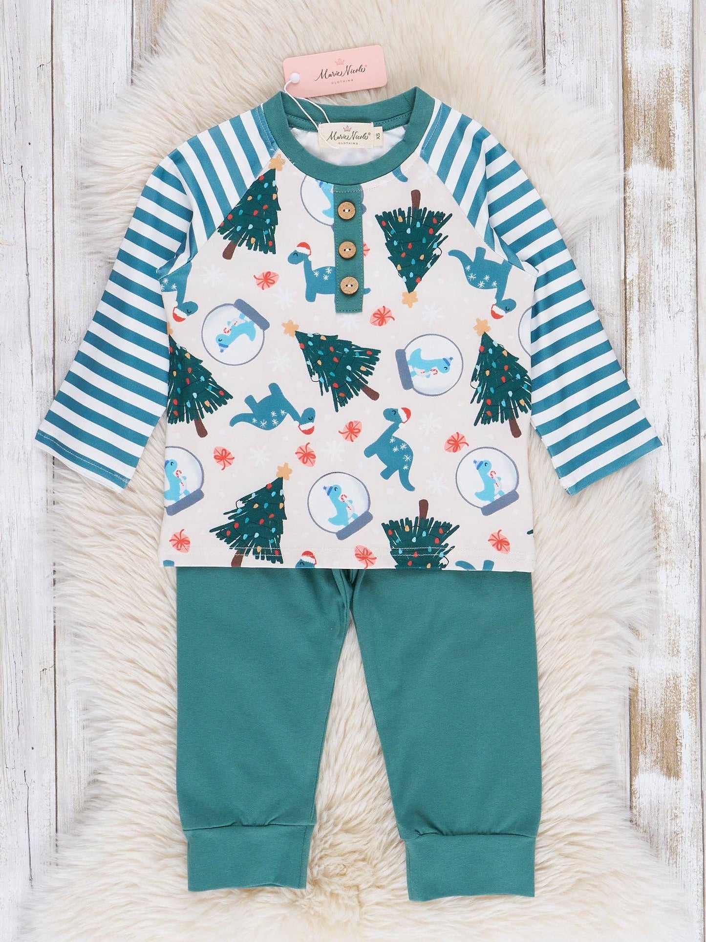 Dinosaurs & Evergreens Raglan Outfit