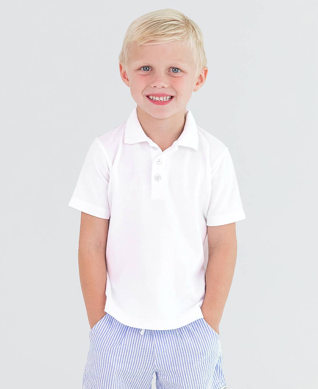 RB Boy White Pique Polo 4