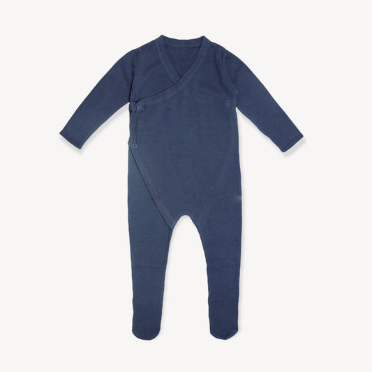 Milan Sweater Knit Baby Kimono Footie Coverall (Organic)