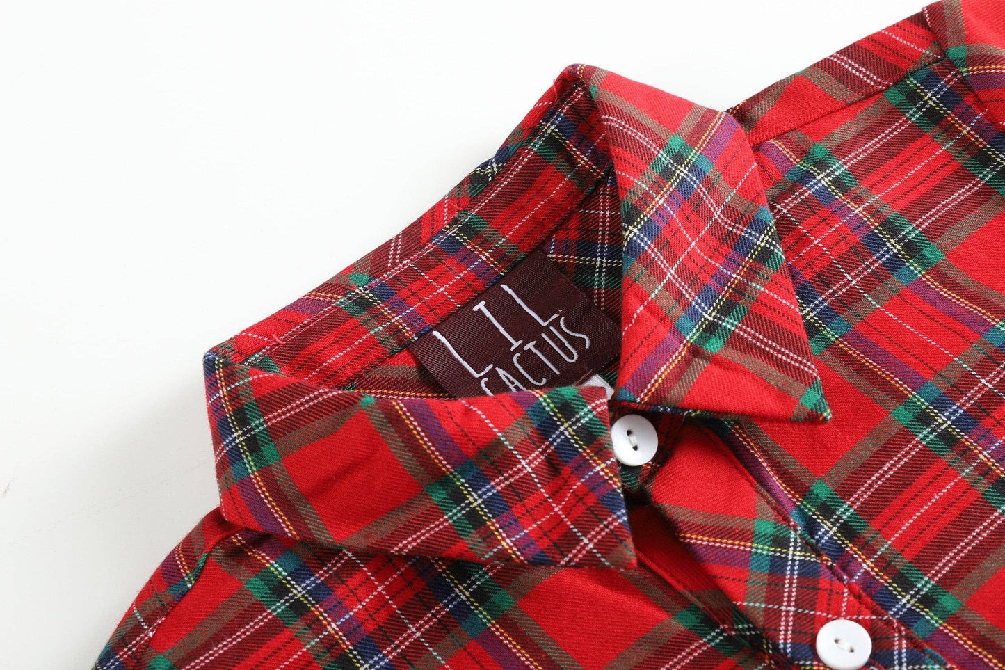 Red and Green Tartan Dress Shirt