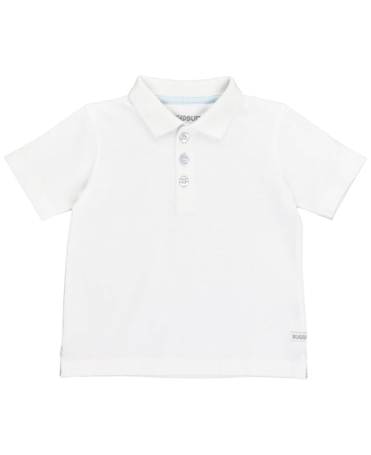 RB Boy White Pique Polo 3