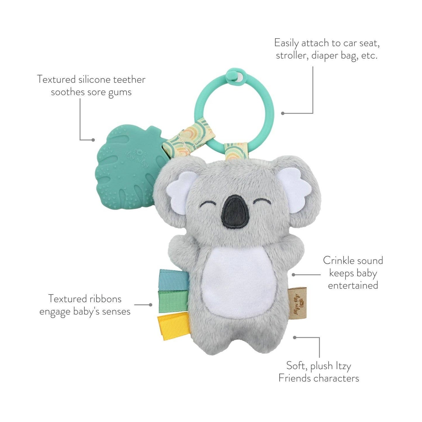 Holiday Itzy Pal™ Plush + Teether