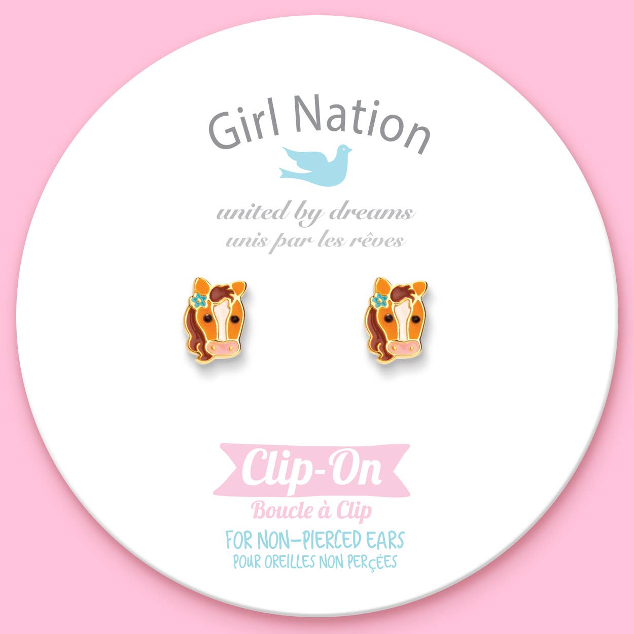 CLIP ON Cutie Earrings - Pretty Pony