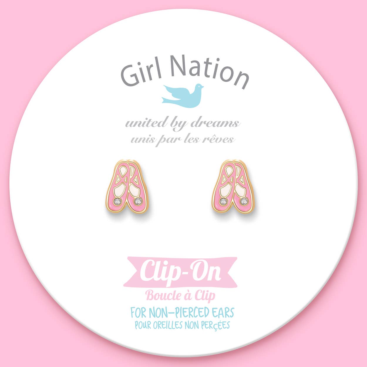 CLIP ON Cutie Earrings - Ballet Slippers