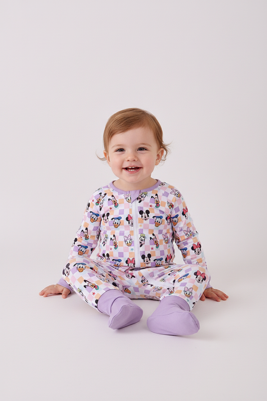 Purple Checkered Character Bamboo Sleeper