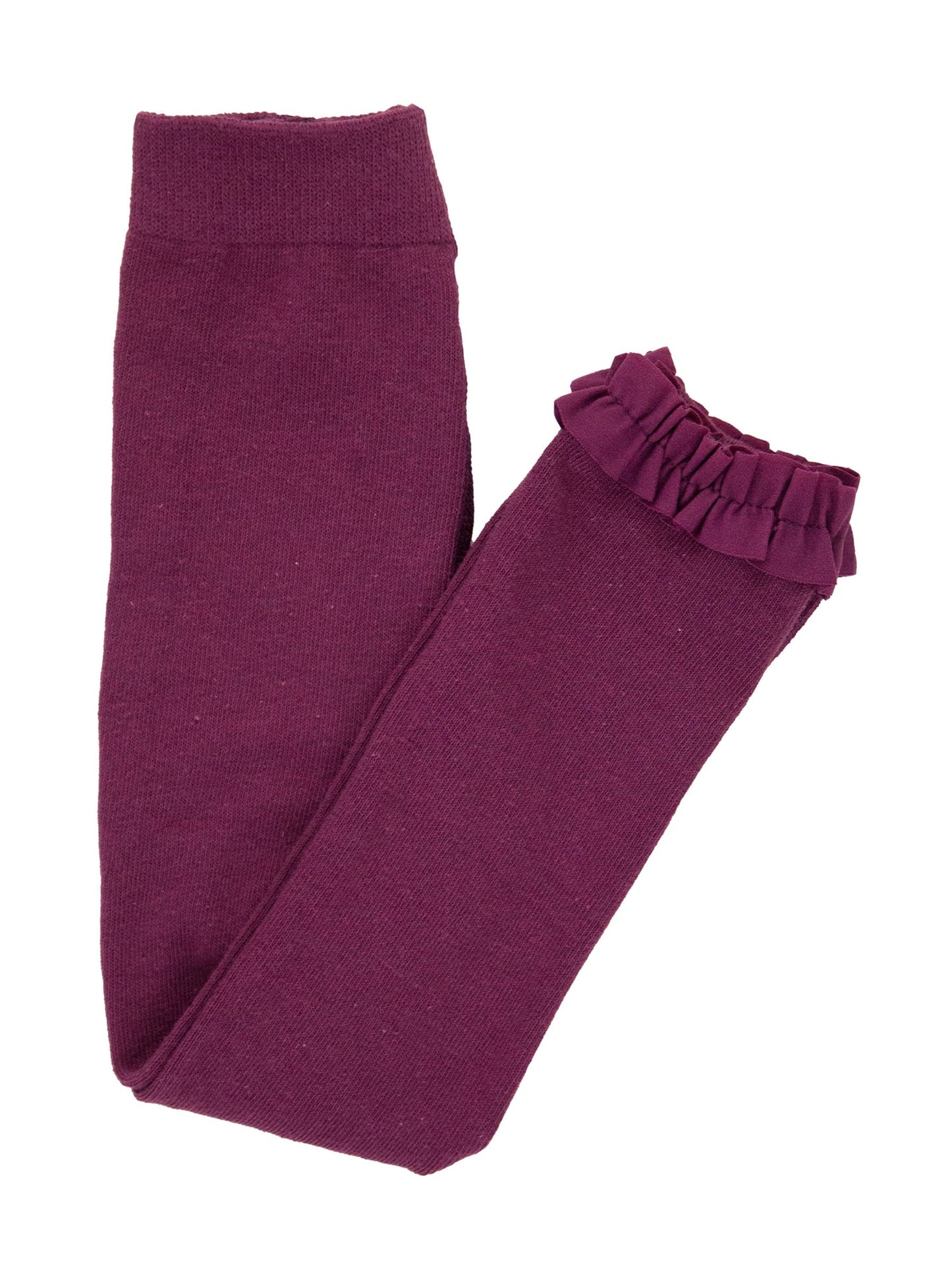 Eggplant Harvest Footless Ruffle Tights