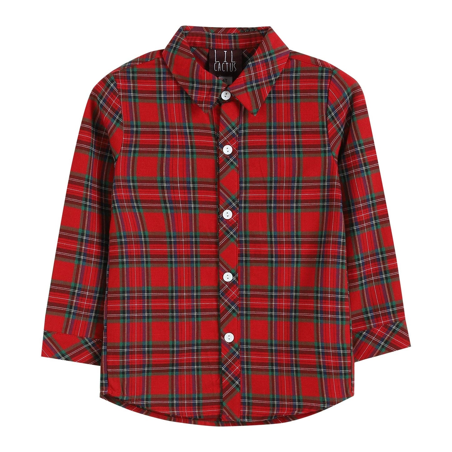 Red and Green Tartan Dress Shirt