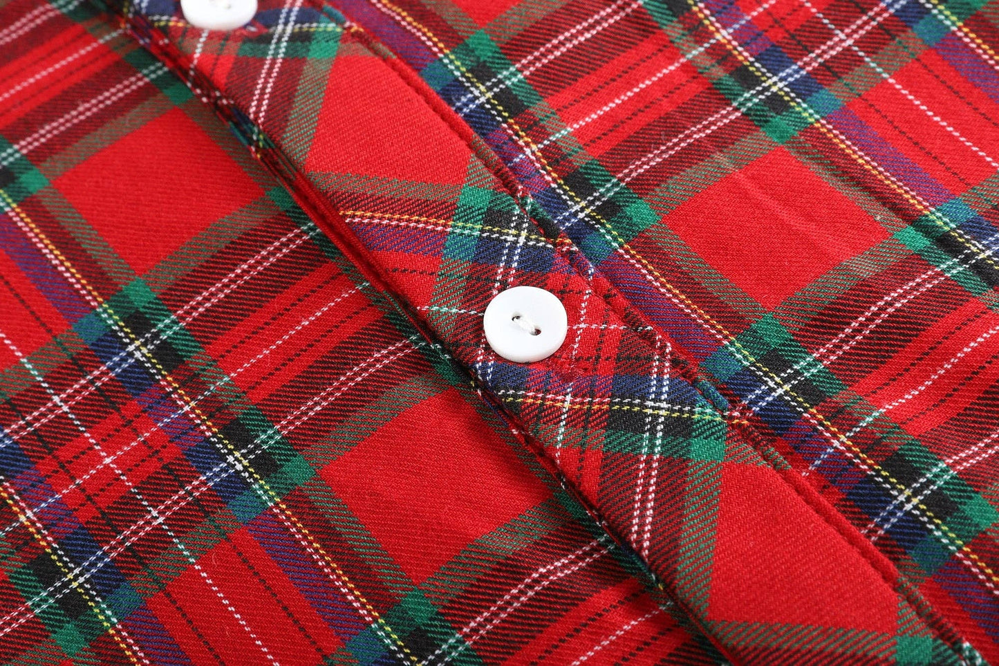 Red and Green Tartan Dress Shirt