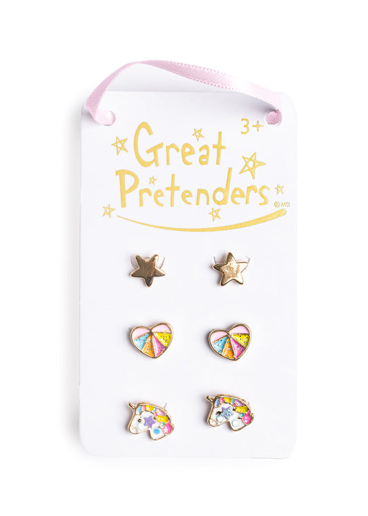 Cheerful Unicorn Studded Earrings