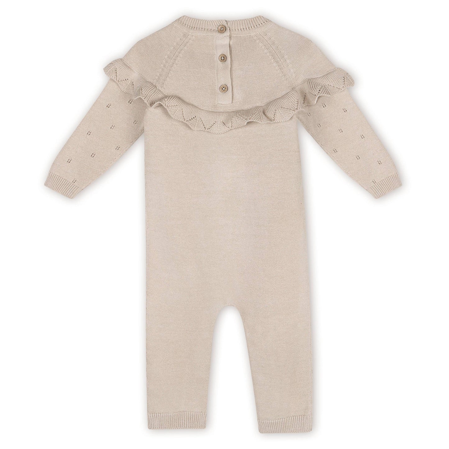 Florence Floral Embroidered Organic Pointelle Baby Jumpsuit