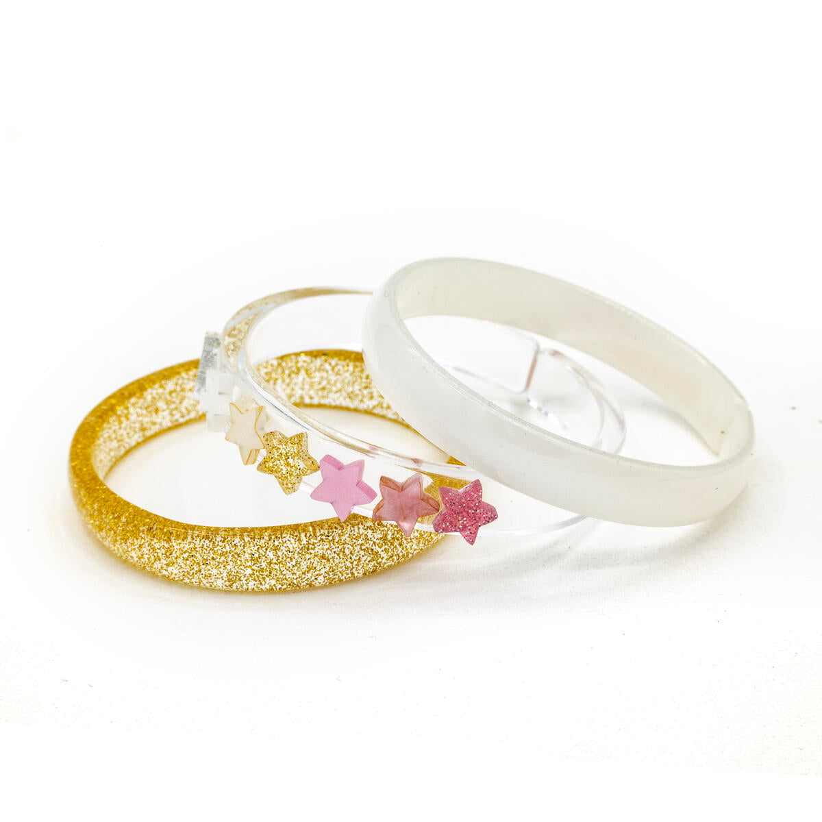 Pink and Gold Star Bracelet Set