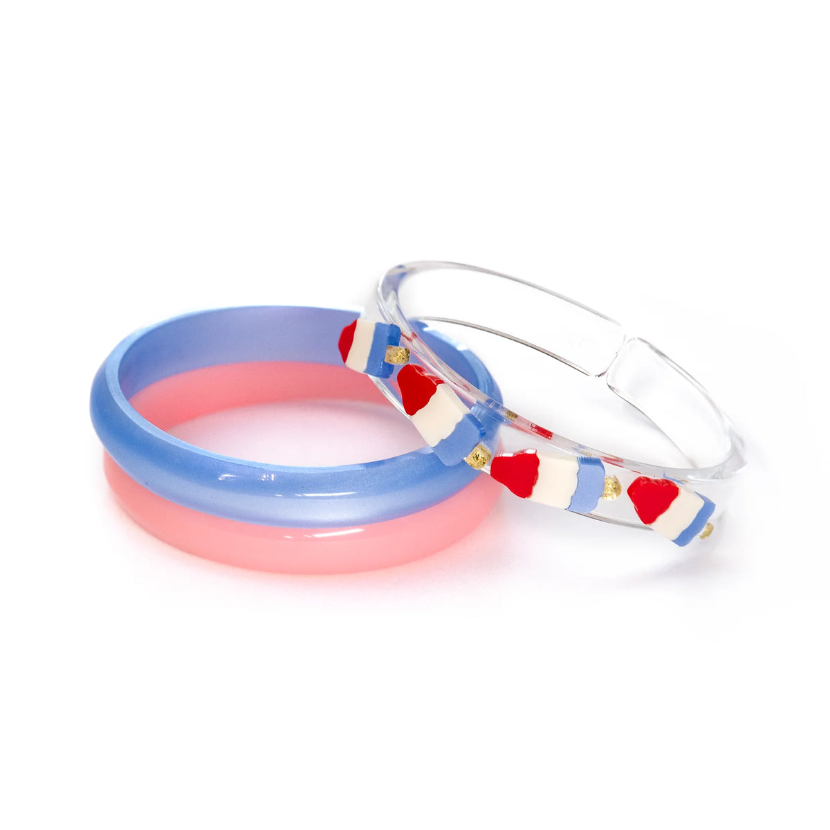 Red, White and Blue Popsicle Bracelet Set