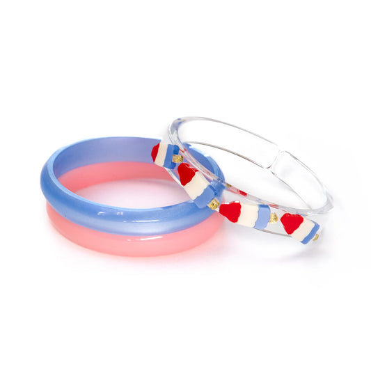 Red, White and Blue Popsicle Bracelet Set