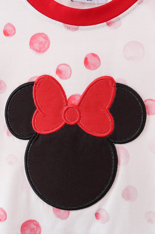 Red Polka Dot Minnie Applique Romper