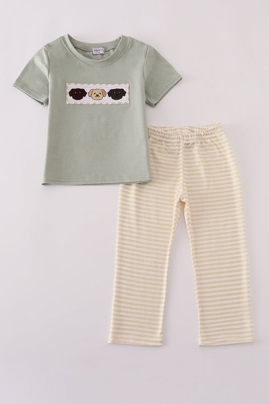 Smocked Lab Pants Set