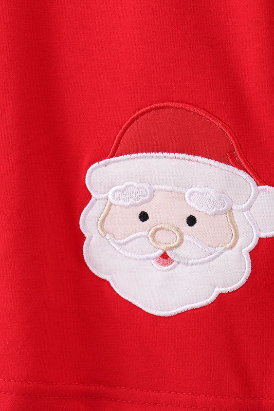 Long Sleeve Santa Claus Applique Shirt
