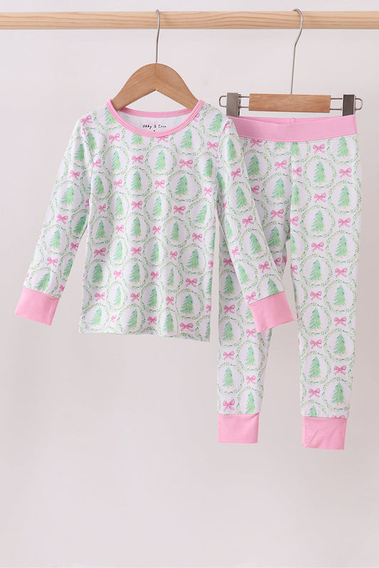 Christmas Trees and Bows Bamboo Pajama Set
