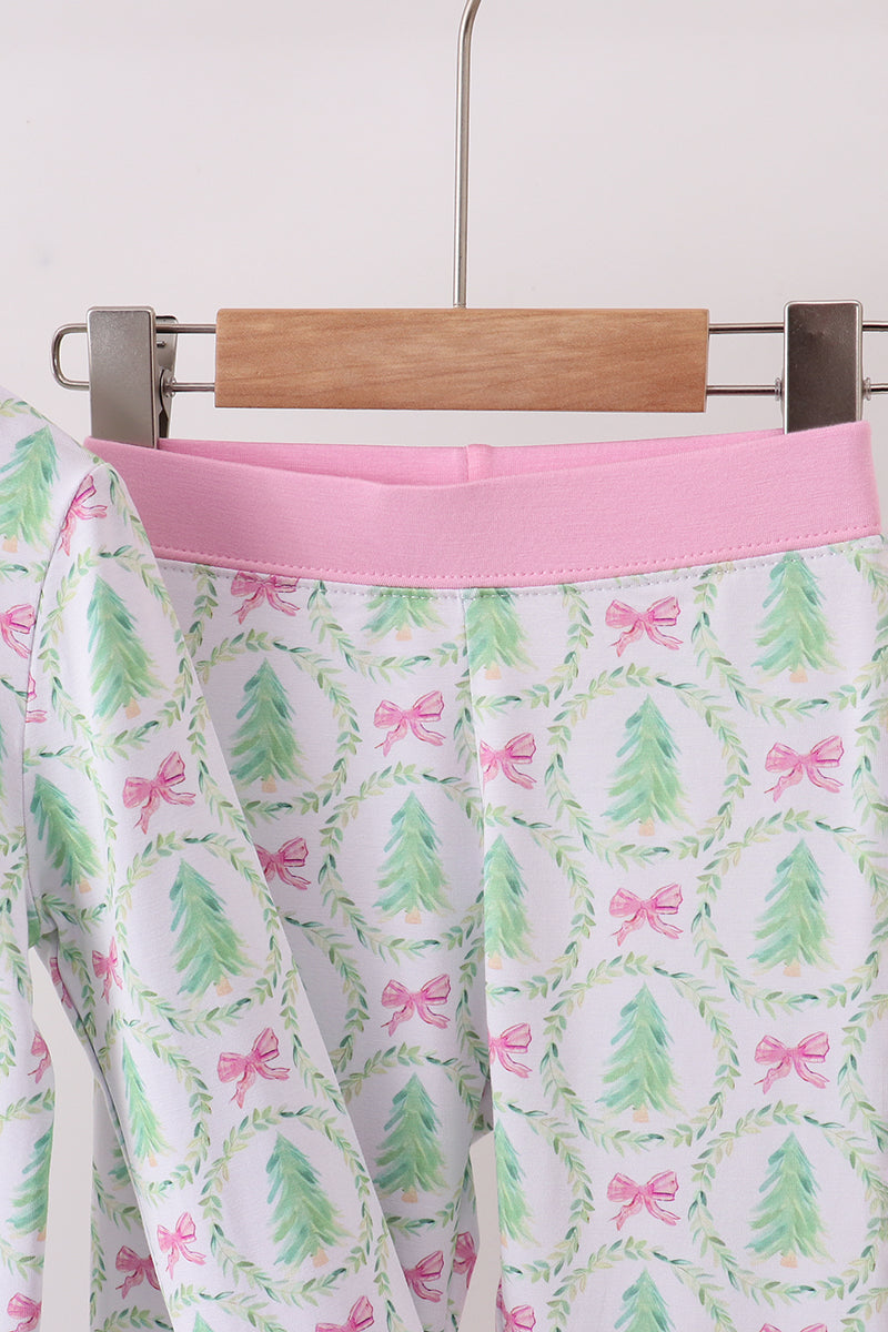Christmas Trees and Bows Bamboo Pajama Set