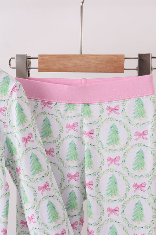 Christmas Trees and Bows Bamboo Pajama Set