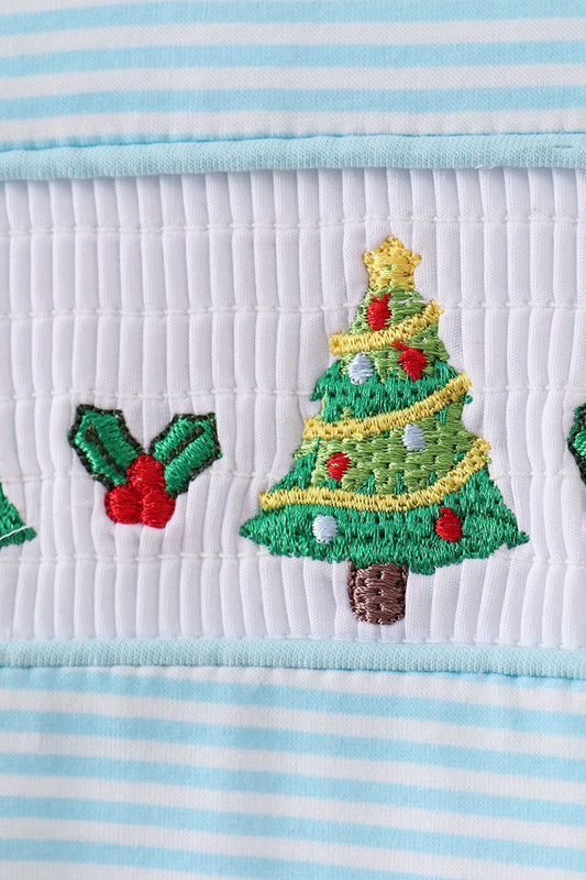 Smocked Christmas Tree Romper