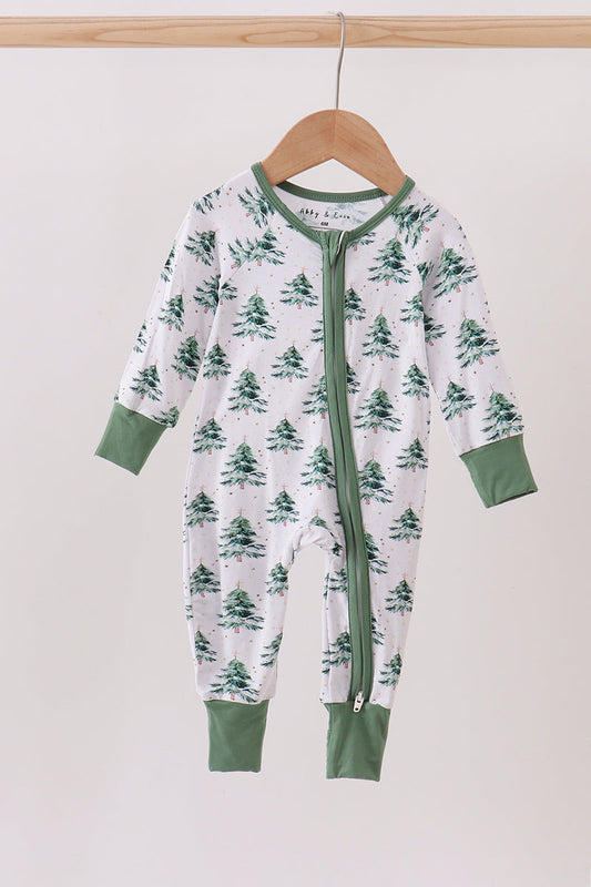 Christmas Tree Bamboo Zipper Pajamas