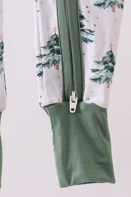 Christmas Tree Bamboo Zipper Pajamas
