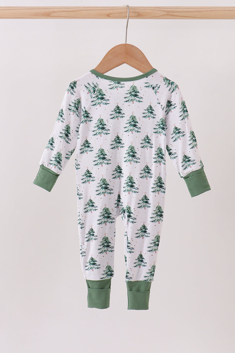 Christmas Tree Bamboo Zipper Pajamas