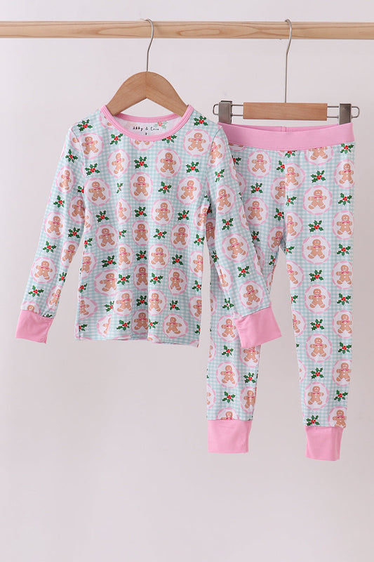 Pink Gingerbread Bamboo Pajama Set
