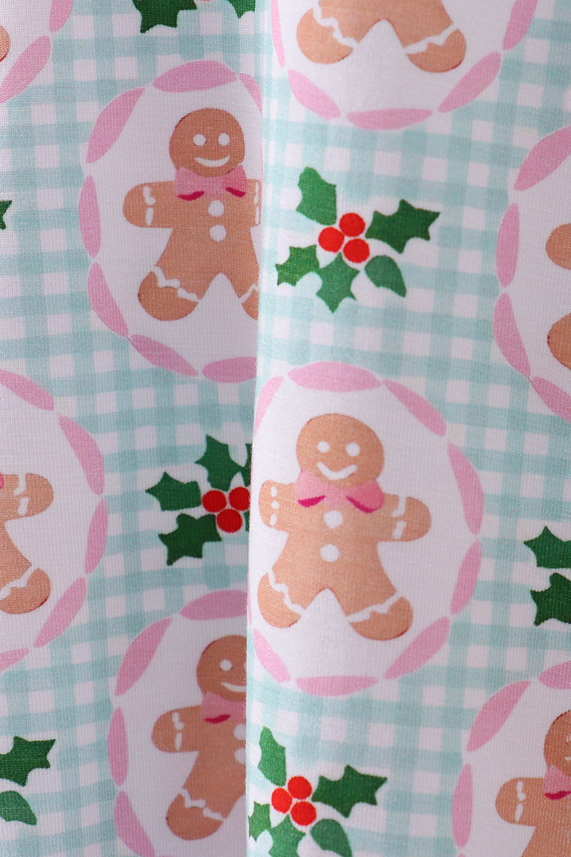 Pink Gingerbread Bamboo Pajama Set