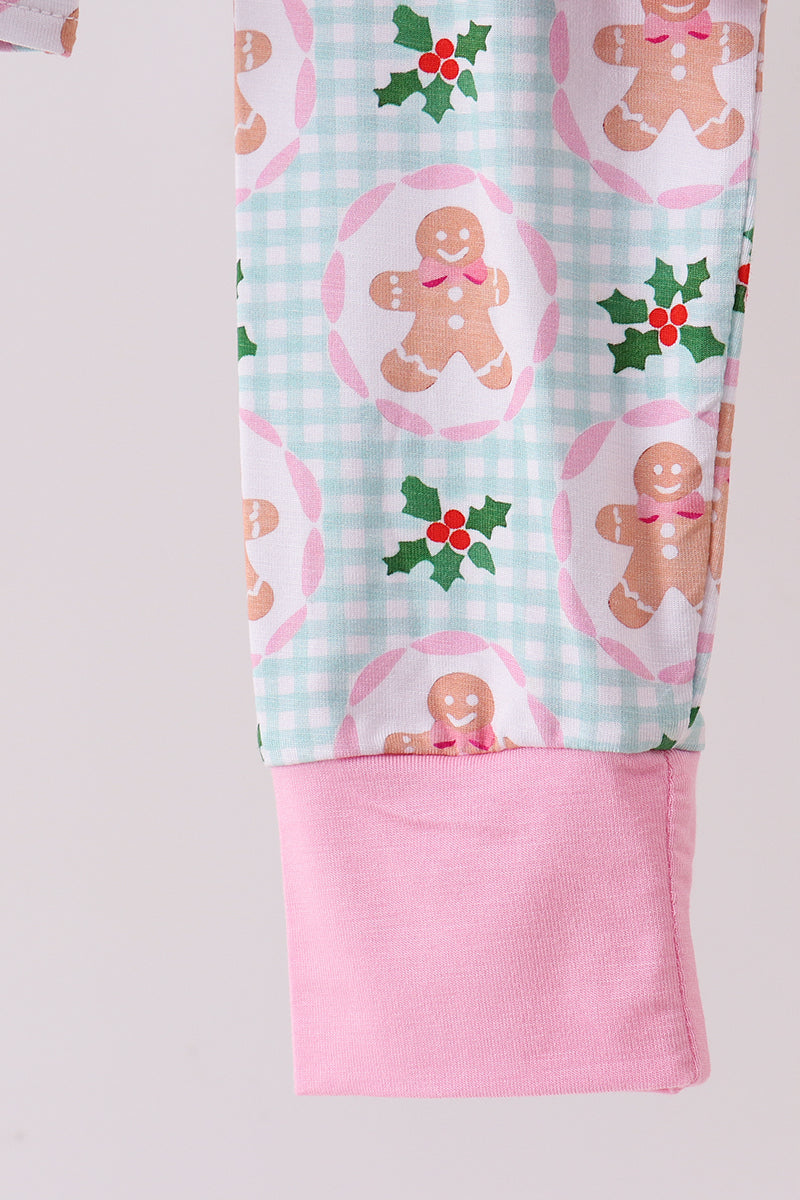 Pink Gingerbread Bamboo Pajama Set