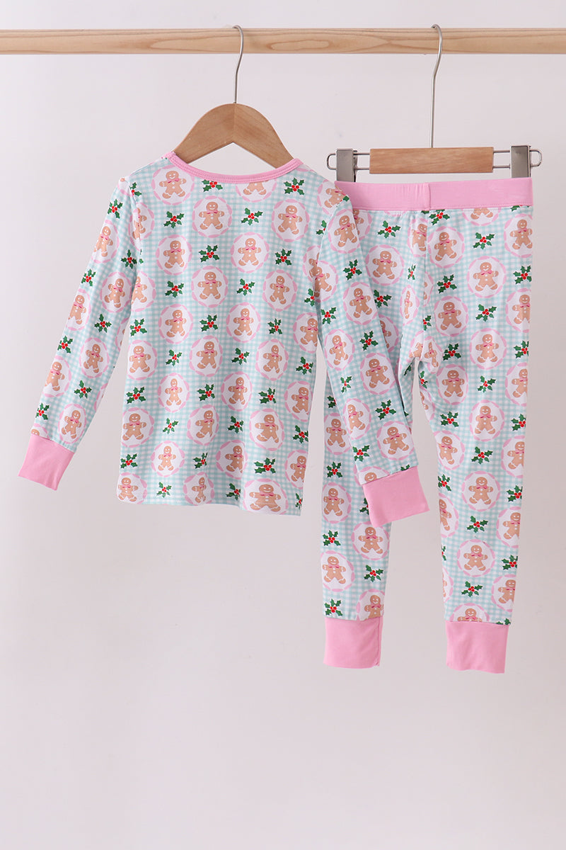Pink Gingerbread Bamboo Pajama Set
