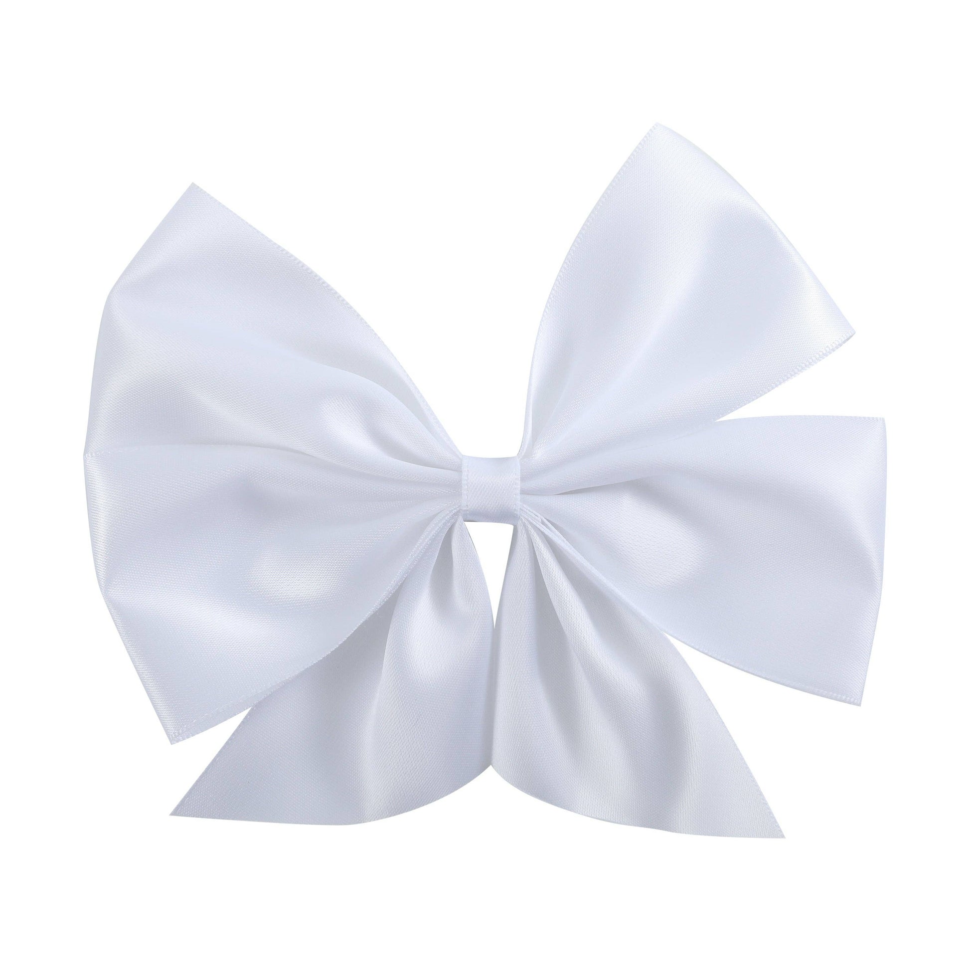 White Satin Bow Front