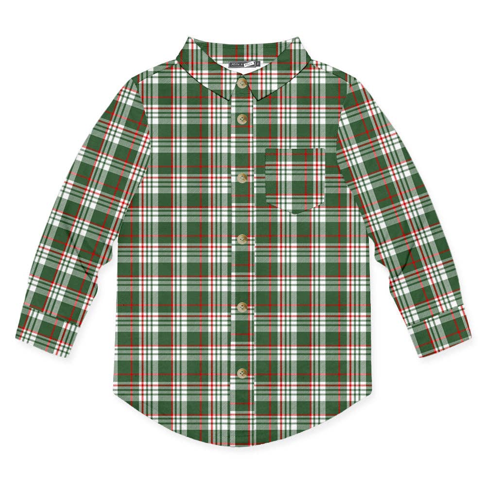 Loden Frost Christmas Plaid Button-Up