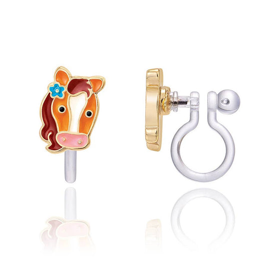 CLIP ON Cutie Earrings - Pretty Pony