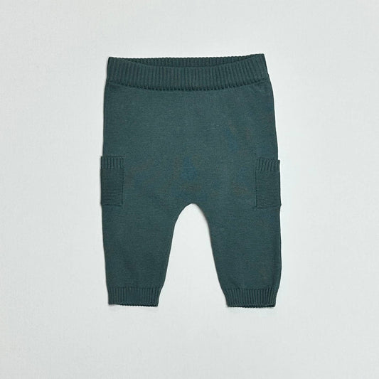 Blue Side Pocket Sweater Knit Pants (Organic Cotton)